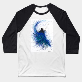 Teal Wave Dance Baseball T-Shirt